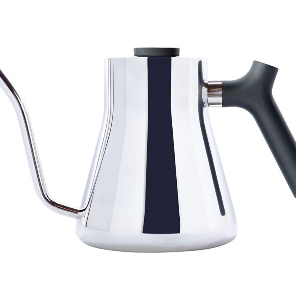 Fellow Stagg Stovetop Pour-Over Coffee and Tea Kettle - Gooseneck Teapot Silver